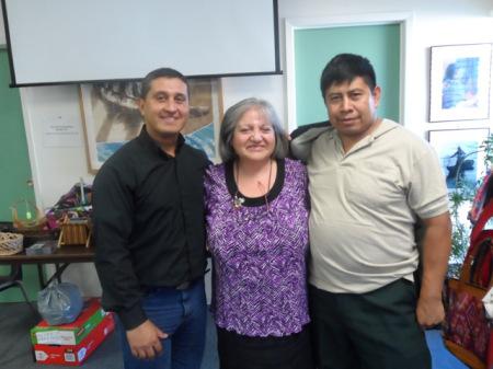 Father Juan Luis with Horizons Executive Director, Patricia Rebolledo-Kloques and José.
