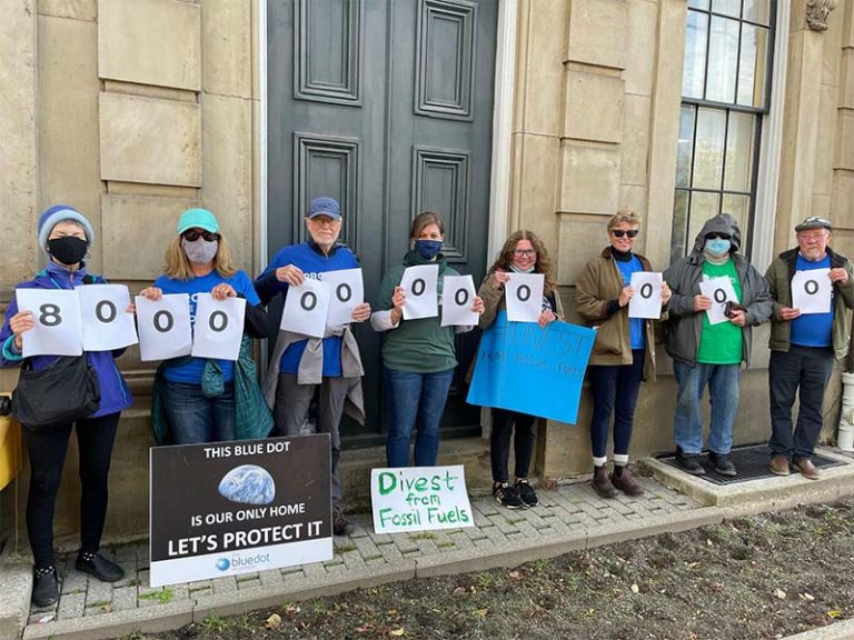 Blue Dot Northumberland protest