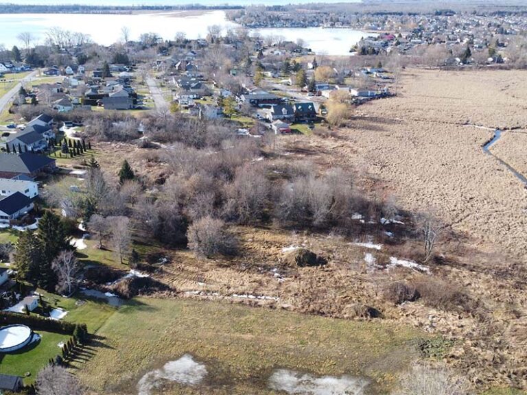 The proposed development site from the air.