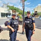 Sgt. Janice MacDonald and Constable Janet Bertrand are on their walking rounds in Cobourg’s downtown.