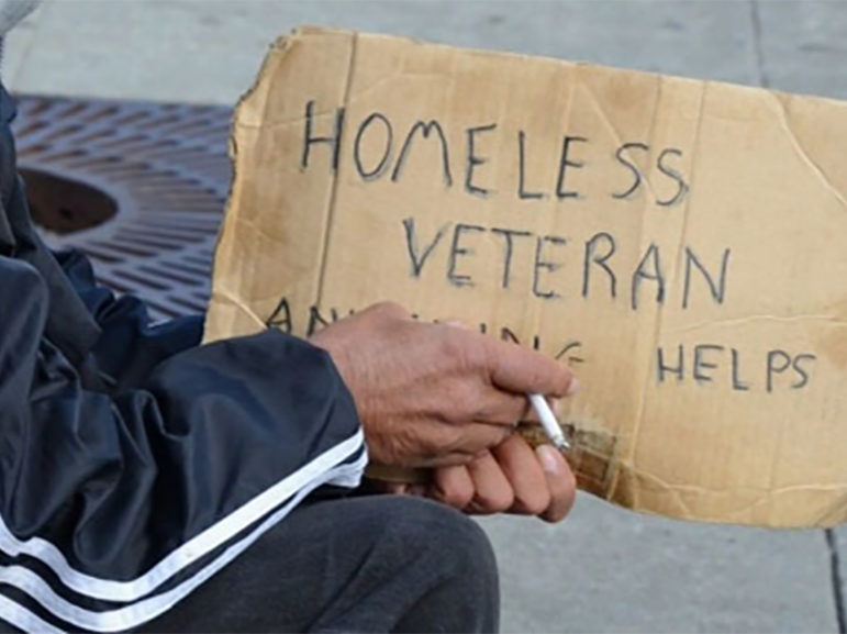 Homeless veteran