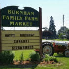 Burnham Family Farm sign