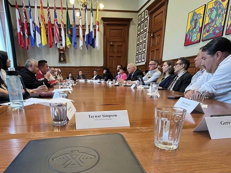 Alderville First Nations Chief Taynar Simpson at Queen's Park