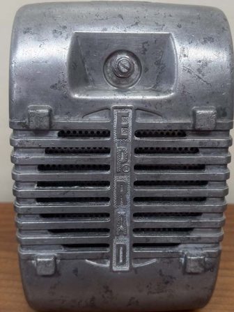 An antique drive-in car speaker, to be up for auction by the Northumberland YMCA. Photo by Kathryn Harrison, Northumberland YMCA.