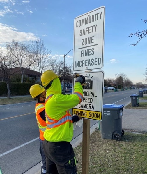 Community Safety Zone. Photo courtesy of the Municipality of Mississauga.