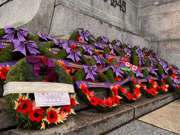Remembrance Day 2024 en el National War Memorial. Foto: Cortesía del Comité de Soldados Latinoamericanos