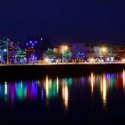 Christmas lights Campbellford riverside