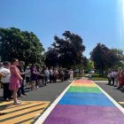 Port Hope Rainbow sidewalk