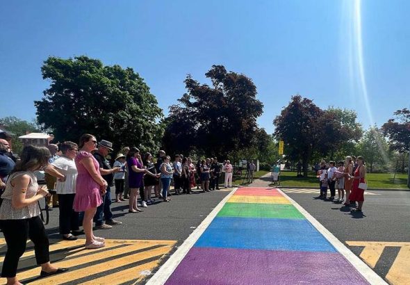 Port Hope Rainbow sidewalk