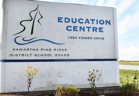 Kawartha Pine Ridge District School Board sign