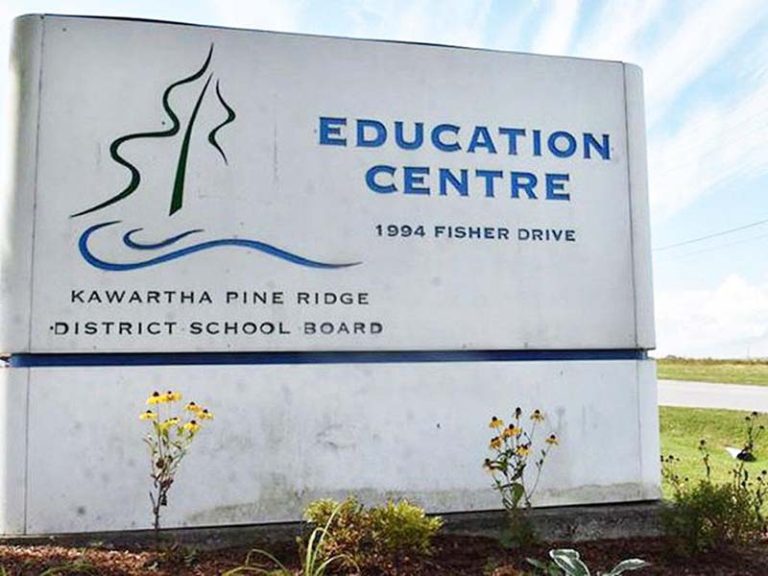 Kawartha Pine Ridge District School Board sign