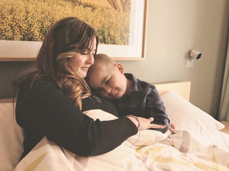 Jenna Devlin and son Hendrix at Ronald McDonald House Toronto. Photo courtesy of Ronald McDonald House Toronto Facebook.