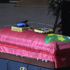 Screenshot of Northumberland OPP SGT Brandon Malcolm's casket. Courtesy of OPP YouTube.