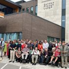 Ribbon cutting to open the New Golden Plough Lodge. By: Dan Jones, CFWN, LJI.