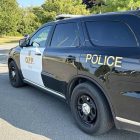 OPP Cruiser at Cobourg courthouse. By Dan Jones, CFWN, LJI.